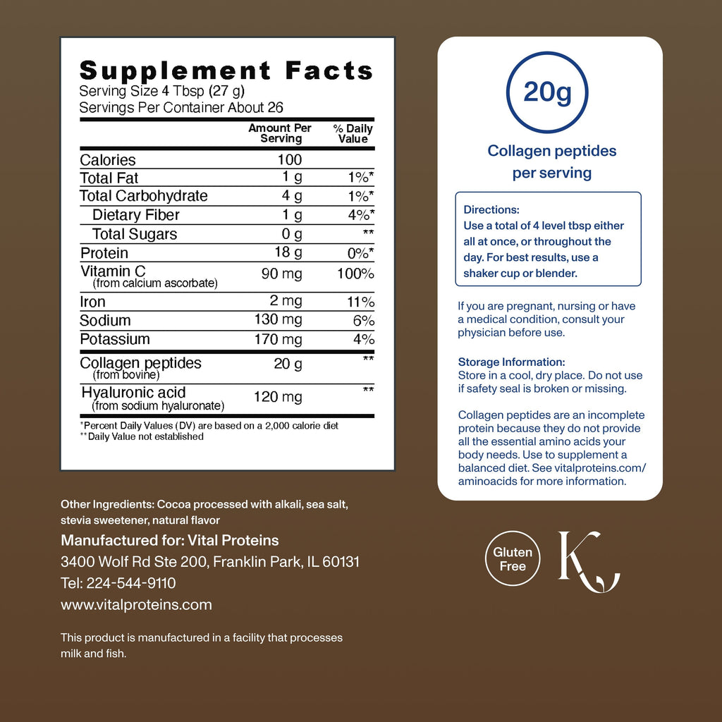 Chocolate Collagen Peptides Advanced - with Hyaluronic Acid & Vitamin C