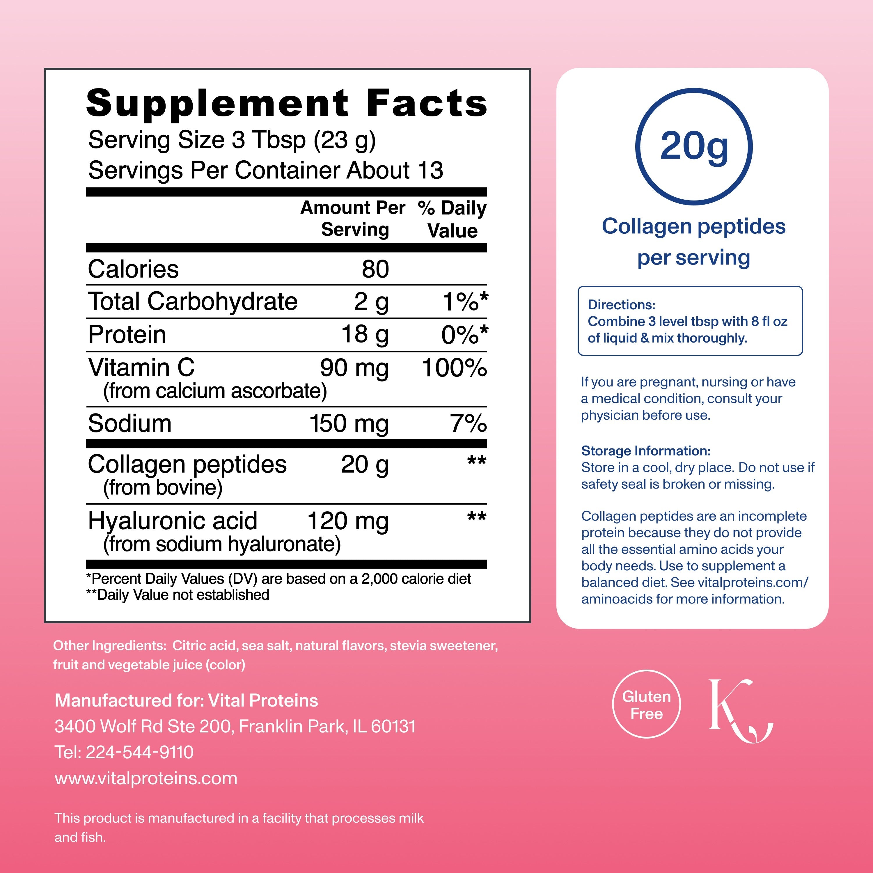 Strawberry Lemon Collagen Peptides Advanced - with Hyaluronic Acid & Vitamin C