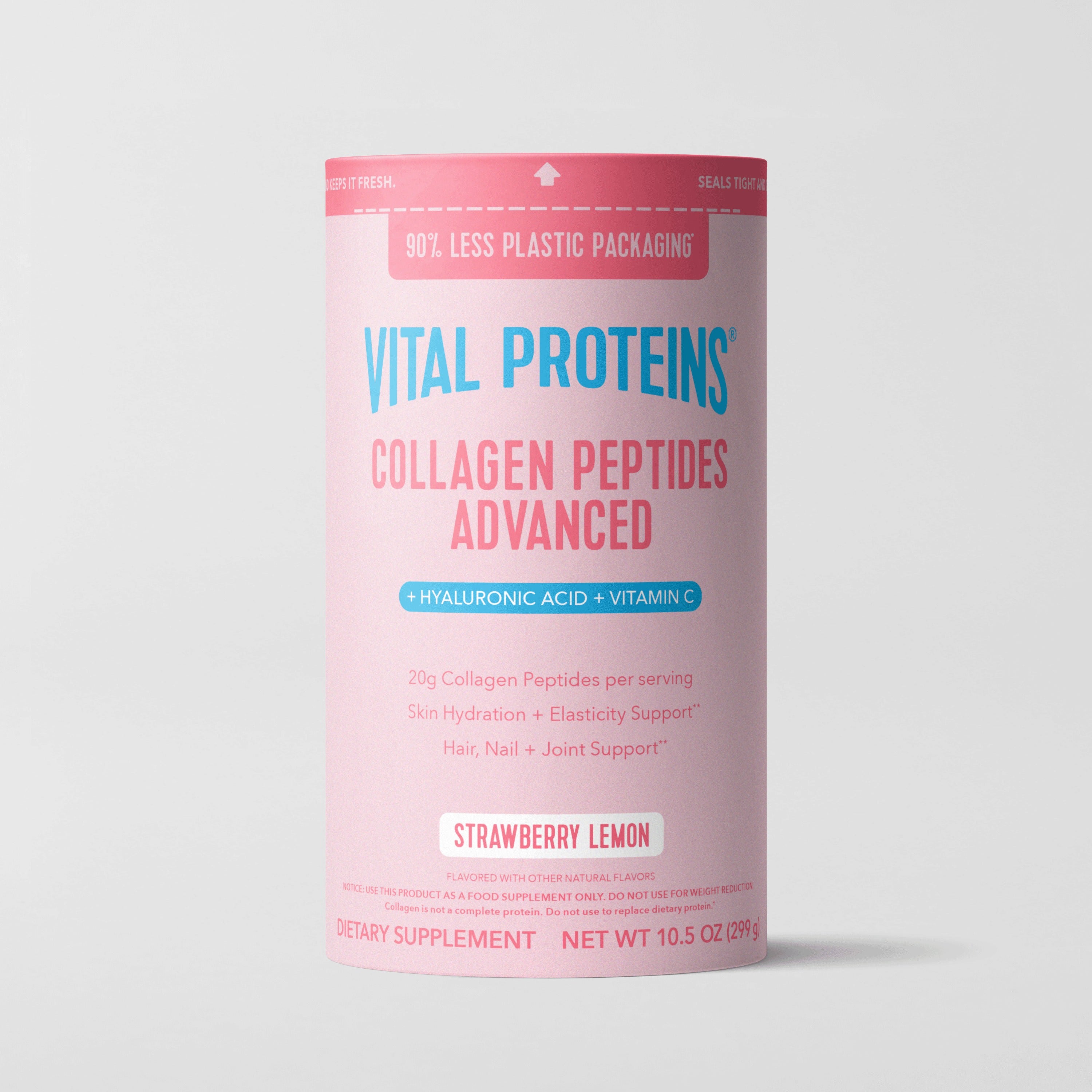 Strawberry Lemon Collagen Peptides Advanced - with Hyaluronic Acid & Vitamin C