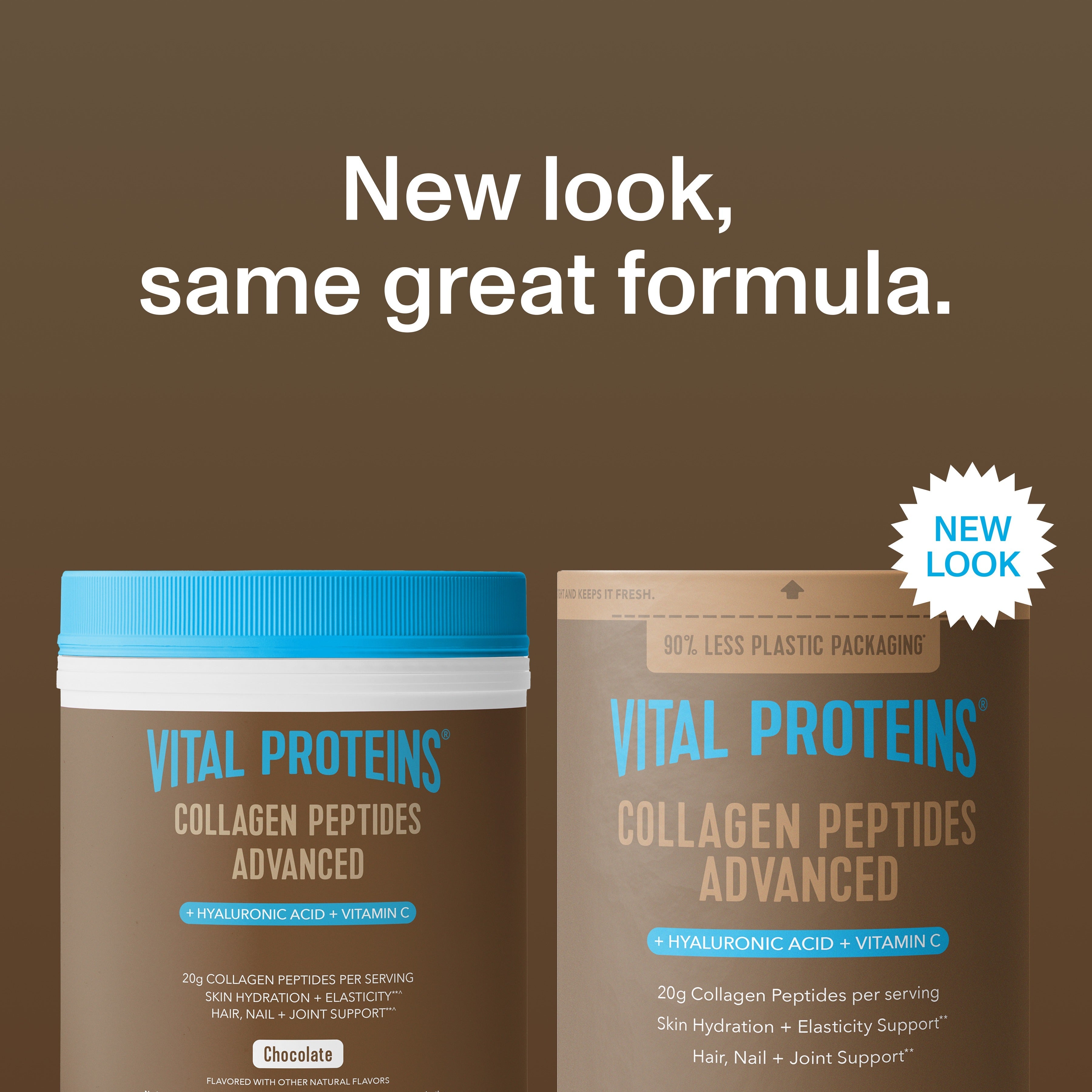 Chocolate Collagen Peptides Advanced - with Hyaluronic Acid & Vitamin C