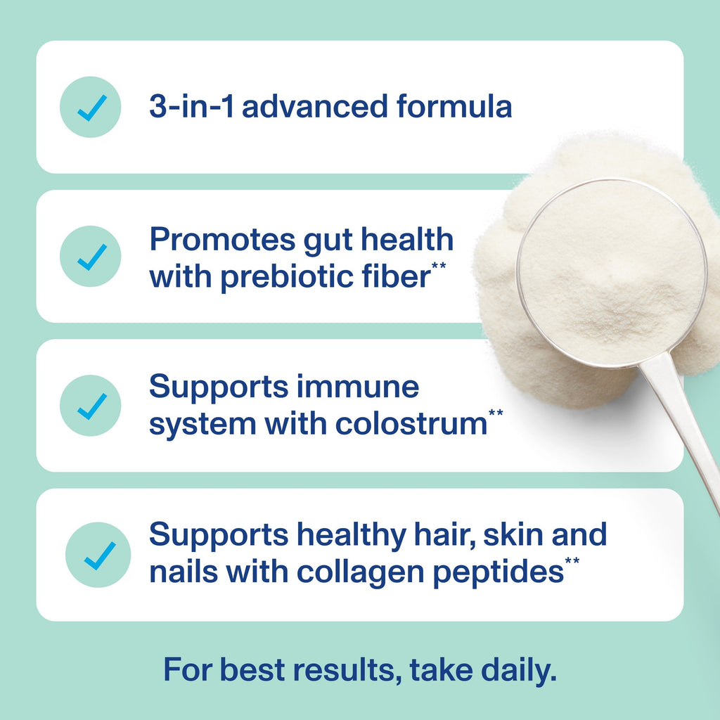 Advanced Collagen Peptides + Colostrum + Prebiotic Fiber