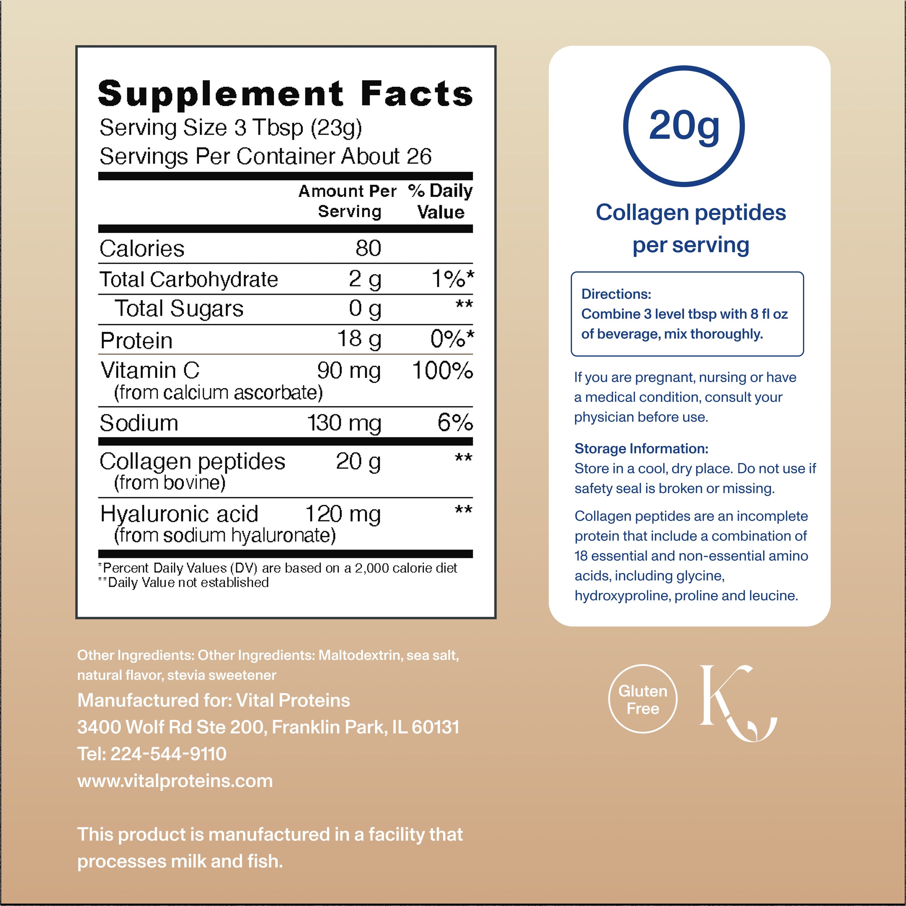 Vanilla Collagen Peptides Advanced - with Hyaluronic Acid & Vitamin C