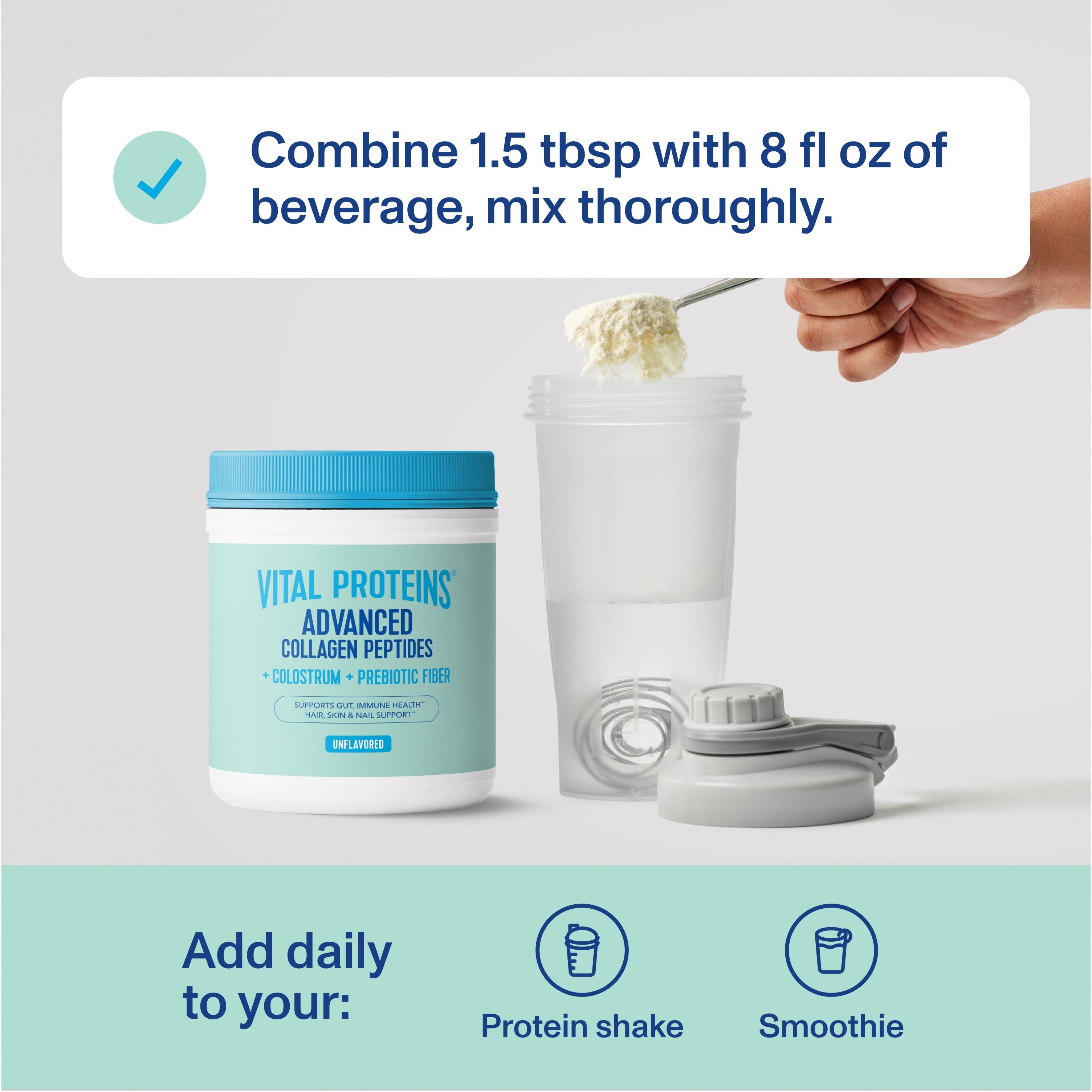 Advanced Collagen Peptides + Colostrum + Prebiotic Fiber