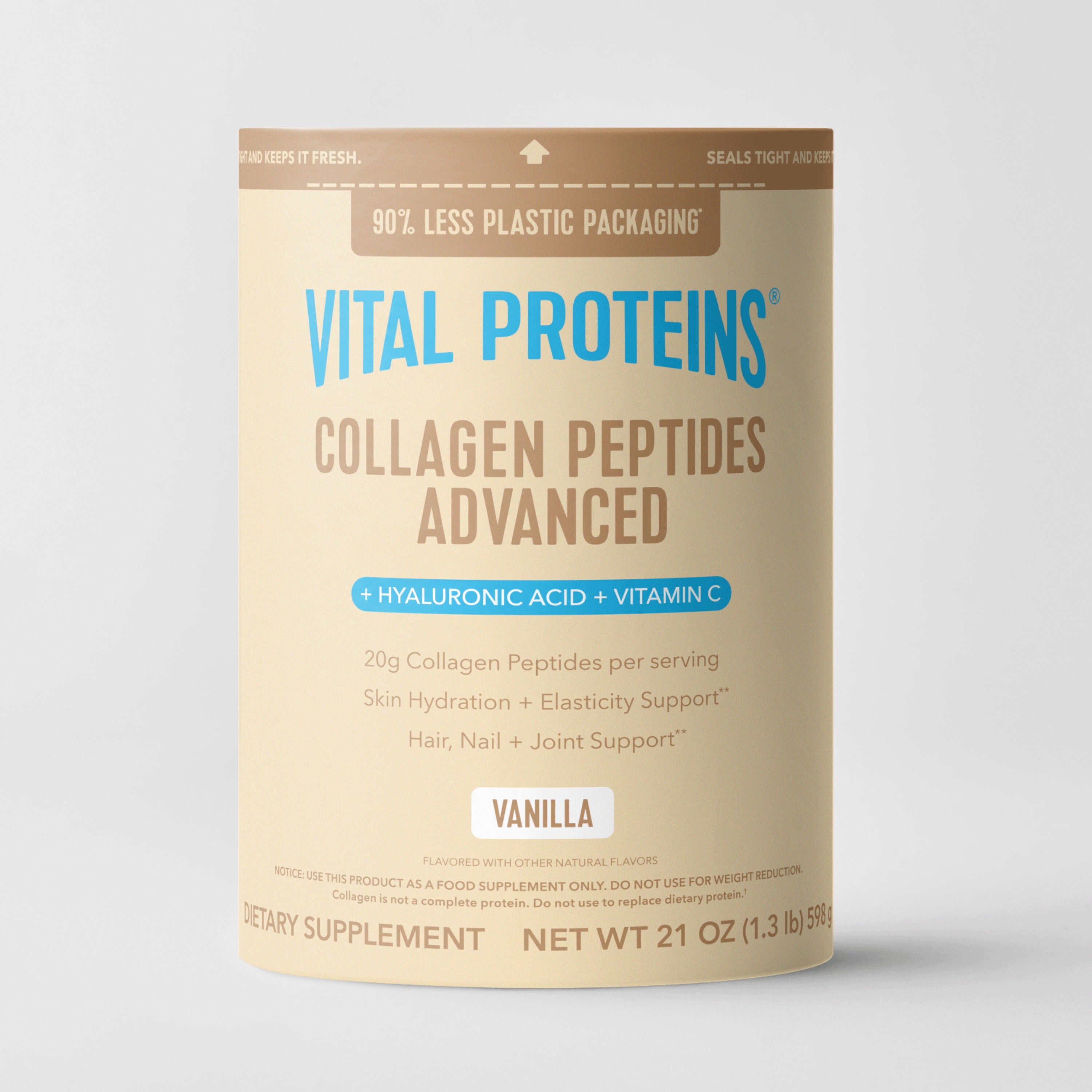 Vanilla Collagen Peptides Advanced - with Hyaluronic Acid & Vitamin C