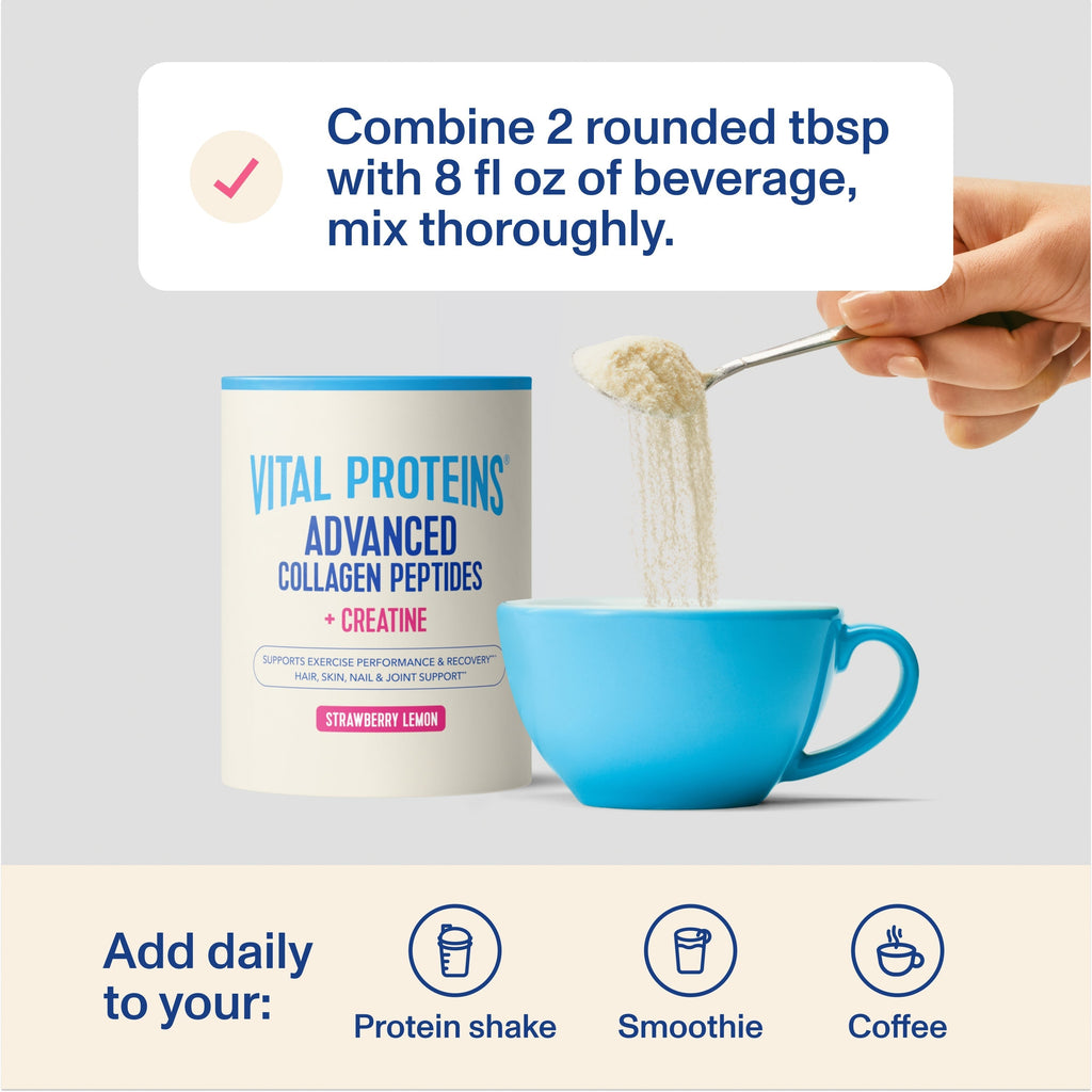 Advanced Collagen Peptides + Creatine - Strawberry Lemon