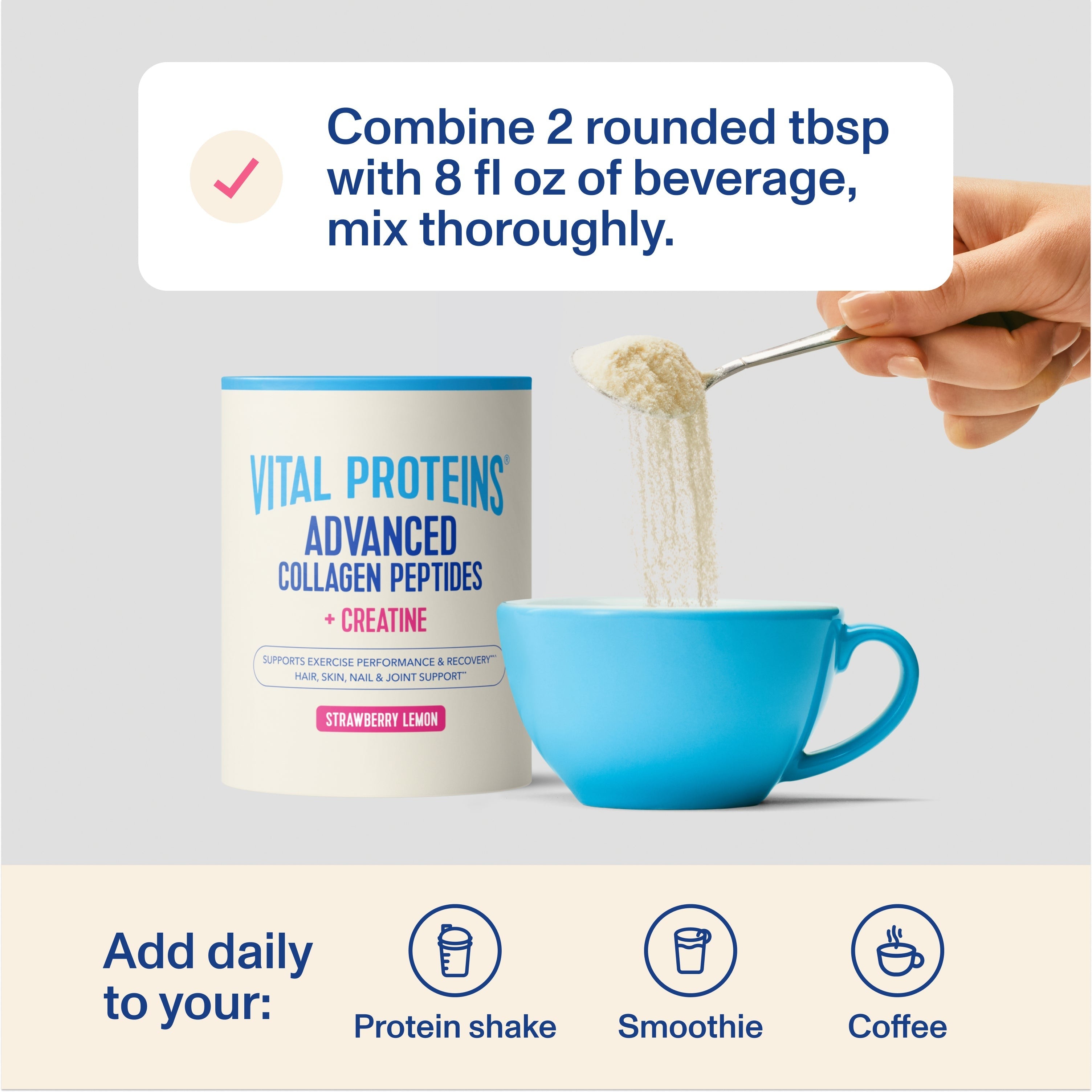 Advanced Collagen Peptides + Creatine - Strawberry Lemon